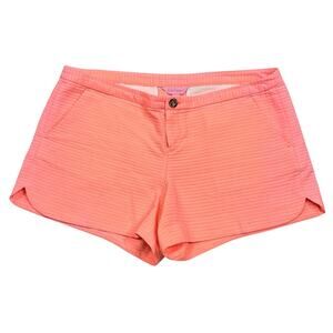 Lilly Pulitzer | Adie Cantelope Neon Orange Low Rise Textured Resort Shorts 8